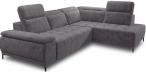 Antracytowy narożnik z szerokim siedziskiem Focus L 278x204cm Salvador 15 – antracite prawy