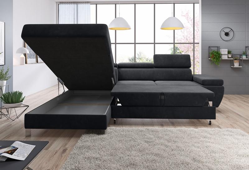 narożnik z miejscem do spania