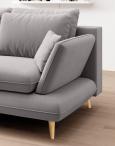 Sofa Monte rozkładana 242x110 cm szary jasny Solar 80