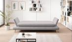 Sofa Monte rozkładana 242x110 cm szary jasny Solar 80