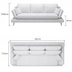 MONTE sofa - Solar 79 – granat