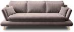 Beżowa sofa rozkładana na drewnianych nóżkach Monte 242x110 cm Solar 16