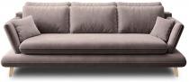 Beżowa sofa rozkładana na drewnianych nóżkach Monte 242x110 cm Solar 16