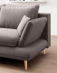 Beżowa sofa rozkładana na drewnianych nóżkach Monte 242x110 cm Solar 16