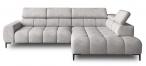 Elegancki narożnik z elektryczną regulacją siedziska Plaza L 300x216cm prawy