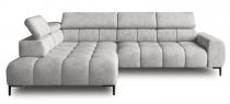 Elegancki narożnik z elektryczną regulacją siedziska Plaza L 300x216cm lewy