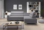 Narożnik z szeroką leżanką Livio 249x184 cm Evolution 17 dark grey prawy