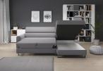 Narożnik z szeroką leżanką Livio 249x184 cm Evolution 17 dark grey prawy