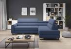 Granatowy narożnik jednostronny prawostronny Livio 249x184 cm Evolution 12 navy prawy