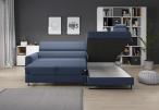 Granatowy narożnik jednostronny prawostronny Livio 249x184 cm Evolution 12 navy prawy