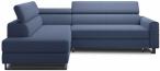 Granatowy narożnik z wbudowanym łóżkiem Livio Evolution 12 navy lewy