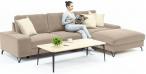 Beżowy elegancki narożnik welurowy Flavio II 293x179 Matt Velvet 08 prawy