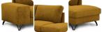 Żółty narożnik U-kształtny do salonu Flavio U 367x214cm lewy
