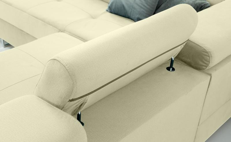 ruchomy zagłówek w narożniku