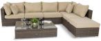Wypoczynek technorattan brązowy Nilamito VIII Double Brown & Beige