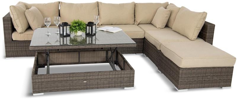 brązowe meble ogrodowe technorattanowe na taras