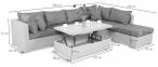 Technorattan meble ogrodowe Nilamito VIII Double Brown & Beige + fotel