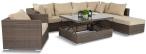 Technorattan meble ogrodowe Nilamito VIII Double Brown & Beige + fotel