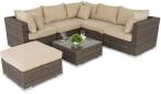 Modułowe meble ogrodowe technorattan Nilamito IX Double Brown & Beige