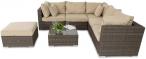 Ekskluzywne meble ogrodowe technorattan Nilamito IX Double Brown & Beige