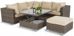 Modułowy wypoczynek na taras Nilamito IX Double Brown & Beige