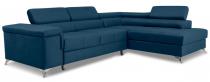 Nowoczesna rogówka matowy welur Eridano 275x202 cm Matt Velvet 79 granat prawy