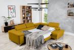 Nowoczesny narożnik w kształcie litery L Eridano 275x202 Matt Velvet 48 - żółty - prawy