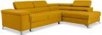Nowoczesny narożnik w kształcie litery L Eridano 275x202 Matt Velvet 48 - żółty - prawy
