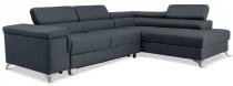 Klasyczny narożnik z funkcją spania Eridano 275x202 cm Matt Velvet 97 prawy