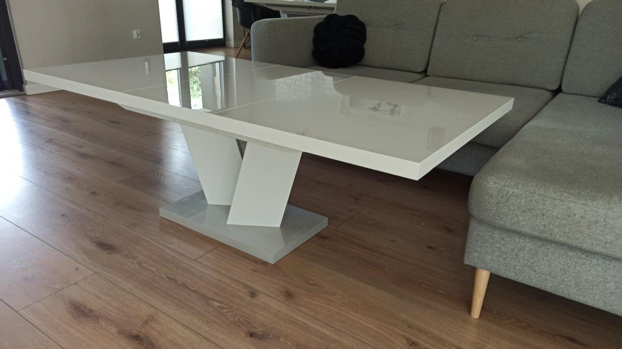 ława Somallier lux szaro-biała-szara