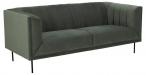 Ciemnozielona trzyosobowa sofa z przeszyciami Pasadena Actona