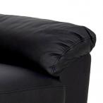 Dwuosobowa sofa skórzana czarna Moreno 146x90 cm