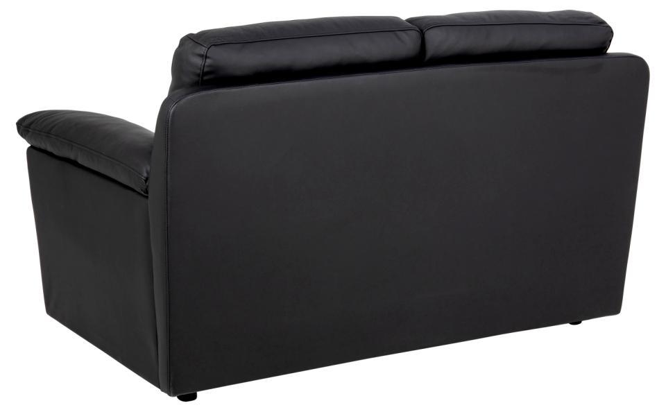 dwuosobowa sofa skórzana czarna 
