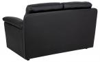 Dwuosobowa sofa skórzana czarna Moreno 146x90 cm