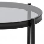 Wąski stolik kawowy z dymionym blatem Bayonne 45 cm Actona