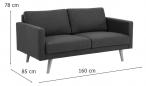 Sofa Stella Actona 160x85 cm