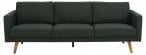 Ciemnozielona minimalistyczna sofa na drewnianych nóżkach Stella Actona