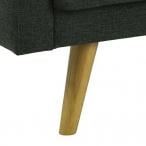 Ciemnozielona minimalistyczna sofa na drewnianych nóżkach Stella Actona