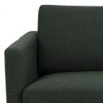 Ciemnozielona minimalistyczna sofa na drewnianych nóżkach Stella Actona