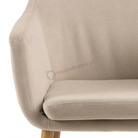 siedzisko beżowego krzesła fotela Nora Actona