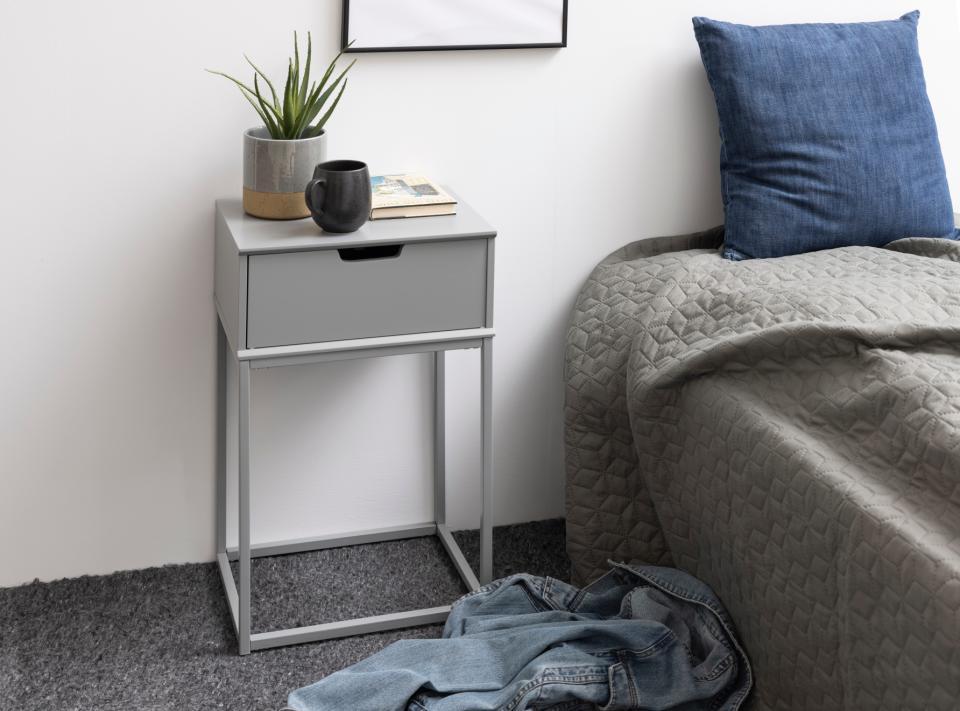 szafka nocna szara z szufladą 