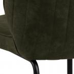 Krzesło jadalniane w stylu loft Patricia Actona olive green