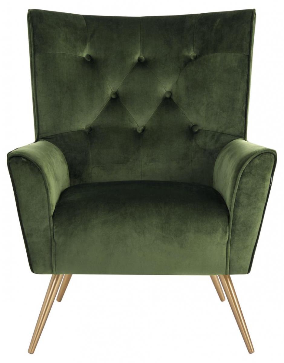 ciemny zielony fotel na nóżkach Bodiva Actona