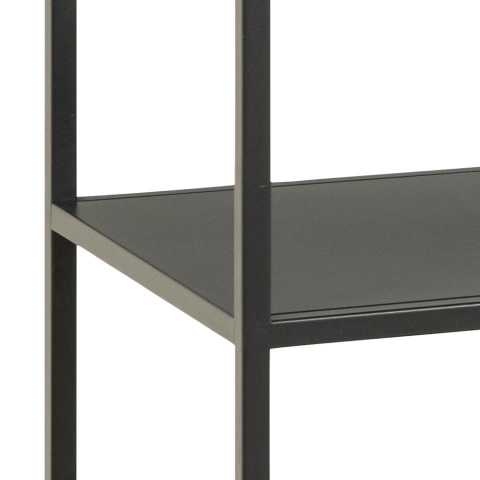 czarny minimalistyczny regał industrialny - detal