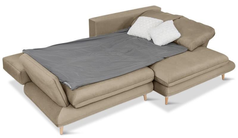 Stylowy narożnik Monte na drewnianych nogach