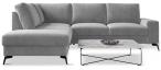 Narożnik Flavio Slim jasnoszary z funkcją spania 255x214cm lewy