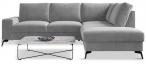 Narożnik Flavio Slim jasnoszary z funkcją spania 255x214cm prawy