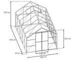 Szklarnia ogrodowa poliwęglanowa z aluminiowym stelażem 250x370 cm