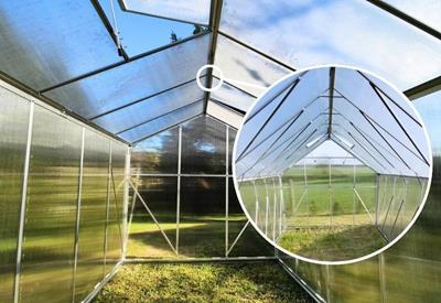 aluminiowy stelaż szklarni z poliwęglanu