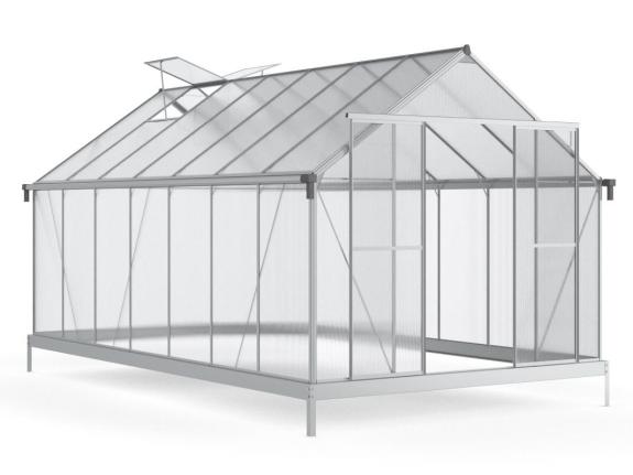 Sera din aluminiu cu fundatie din policarbonat 430x250cm